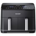 Air Fryer Frytkownica beztłuszczowa SHARP AF-GD82AE-B z podwójnym koszem