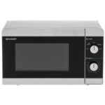 Kuchenka mikrofalowa SHARP YC-MS01E-S 800W średnica 25.5 cm pojemność 20L Srebrny
