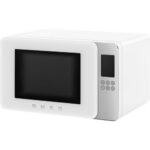 Kuchenka mikrofalowa SMEG Collezione MOC01WHMEU 1900W średnica 28 cm pojemność 29l Technologia Inverter Auto Defrost Quick Start Biały